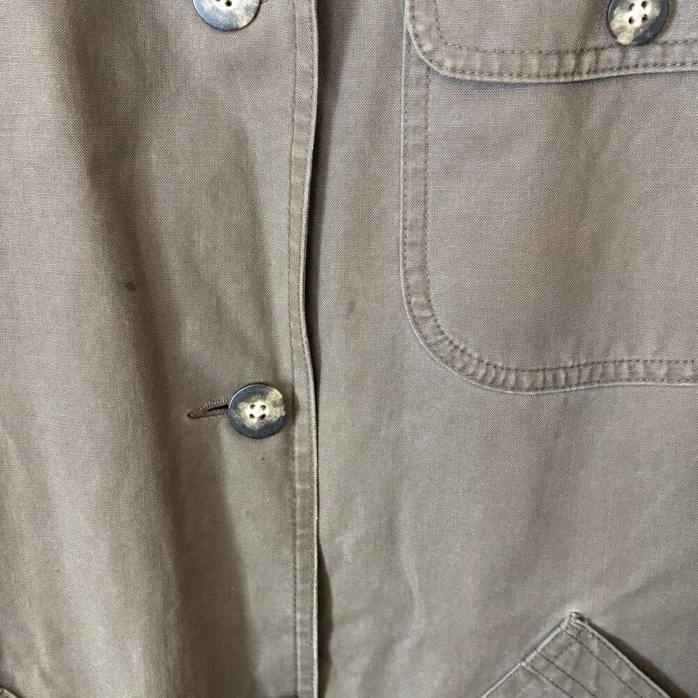 Vintage LL Bean Barn Chore Coat Large Army Green - Picture 11 of 11
